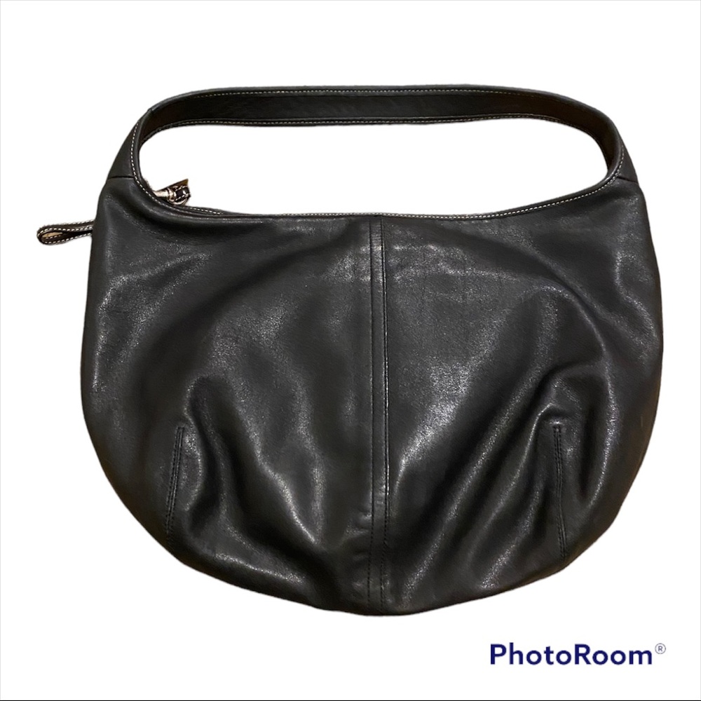 Coach Black Leather Hobo Bag
